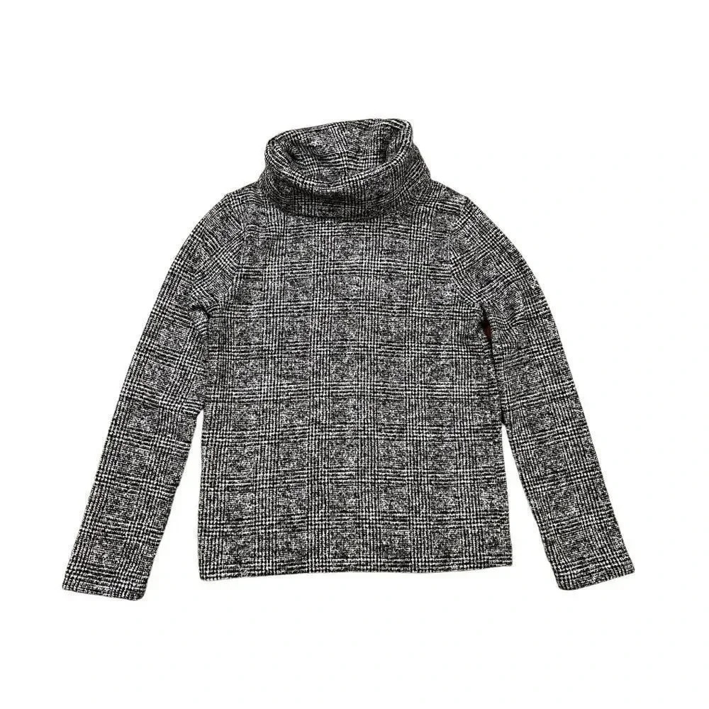 J. Crew Mercantile Funnel Neck Long Sleeve Pullover In Glen Plaid H1549 XS - Picture 11 of 16